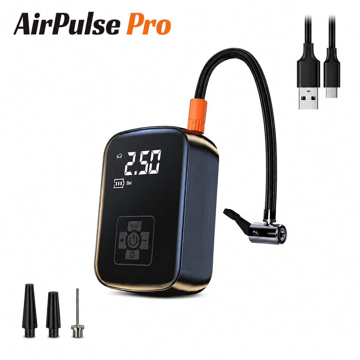 Inflador Eléctrico Portátil 150 PSI | Compresor de Aire para Coche, Moto, Bicicleta, Patinete y Balones
