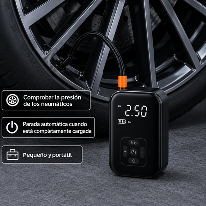 Inflador Eléctrico Portátil 150 PSI | Compresor de Aire para Coche, Moto, Bicicleta, Patinete y Balones