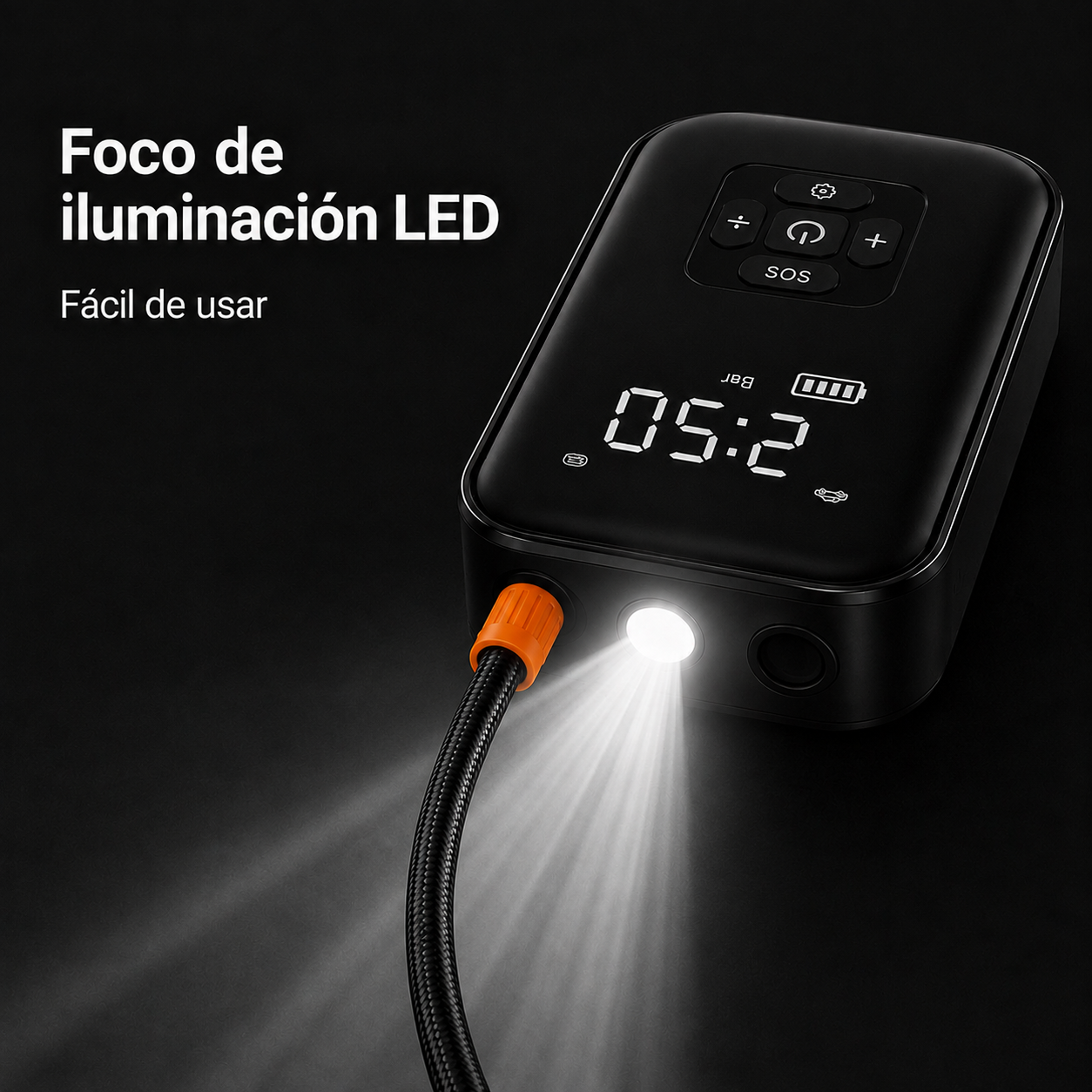Inflador Eléctrico Portátil 150 PSI | Compresor de Aire para Coche, Moto, Bicicleta, Patinete y Balones