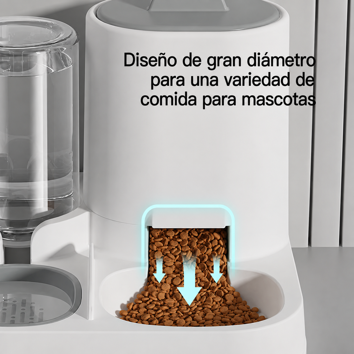 Fuente/Bebedero y Comedero 2 en 1 para Perros y Gatos | Hidratación y Alimentación Automática