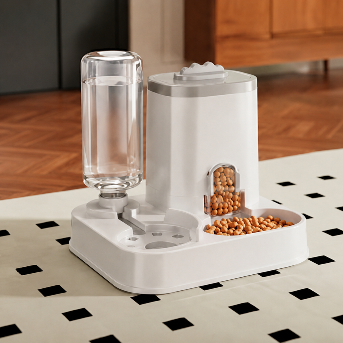 Fuente/Bebedero y Comedero 2 en 1 para Perros y Gatos | Hidratación y Alimentación Automática